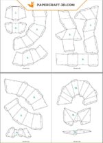 Papercraft balena facile per bambini in origami 3D