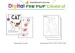 Papercraft modèle de chat en origami papier 3D à télécharger en PDF, weergave 6