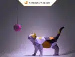 Papercraft modèle de chat en origami papier 3D à télécharger en PDF
