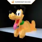 Papercraft modèle de chien en origami papier 3D DIY