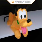 Papercraft de perro en origami 3D