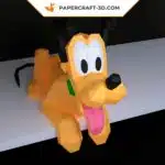 Papercraft modèle de chien en origami papier 3D DIY, weergave 5