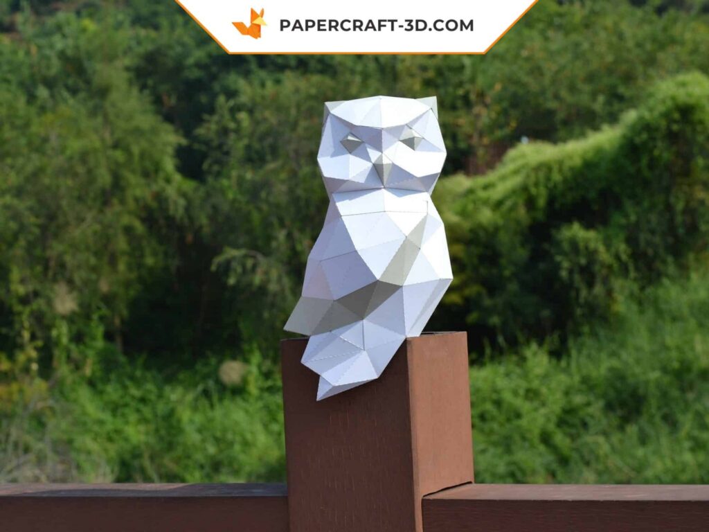 Papercraft de búho en origami 3D