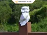Papercraft modèle de chouette origami papier 3D