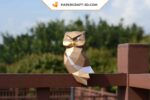 Papercraft de chouette en origami 3D