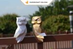 Papercraft de chouette en origami 3D