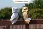 Papercraft de chouette en origami 3D