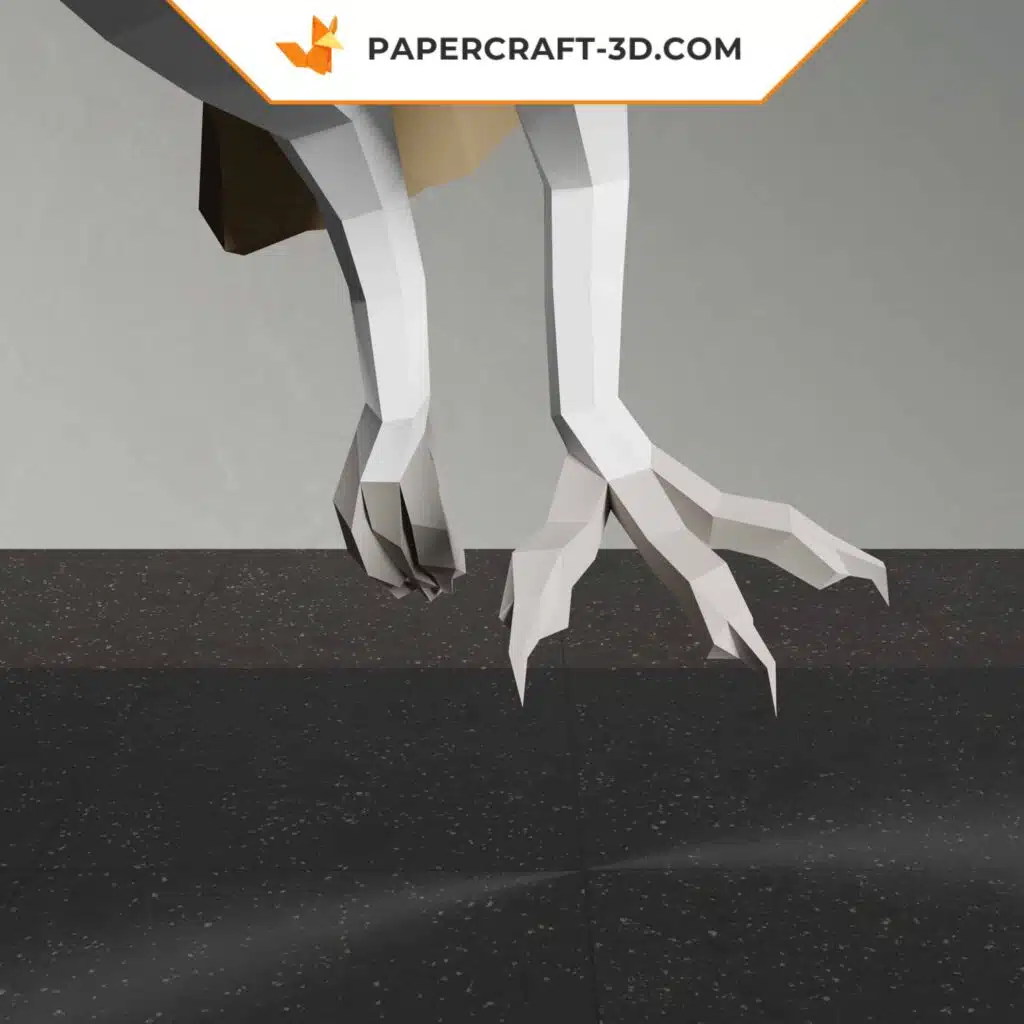Fliegende Eule als Origami‑3D‑Papercraft