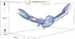 Fliegende Eule als Origami‑3D‑Papercraft