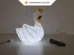 Papercraft of prince swan in 3D origami