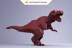 Papercraft dinossauros T-Rex e Tricerátops em origami 3D