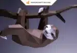 Papercraft modèle de paresseux en origami papier 3D