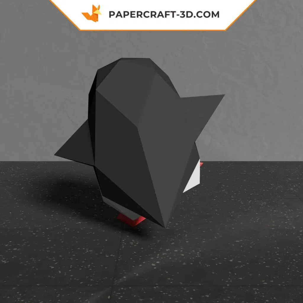 Papercraft de pingouin dansant en origami 3D