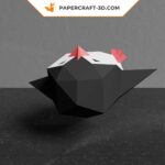 Papercraft dancing penguin in 3D origami