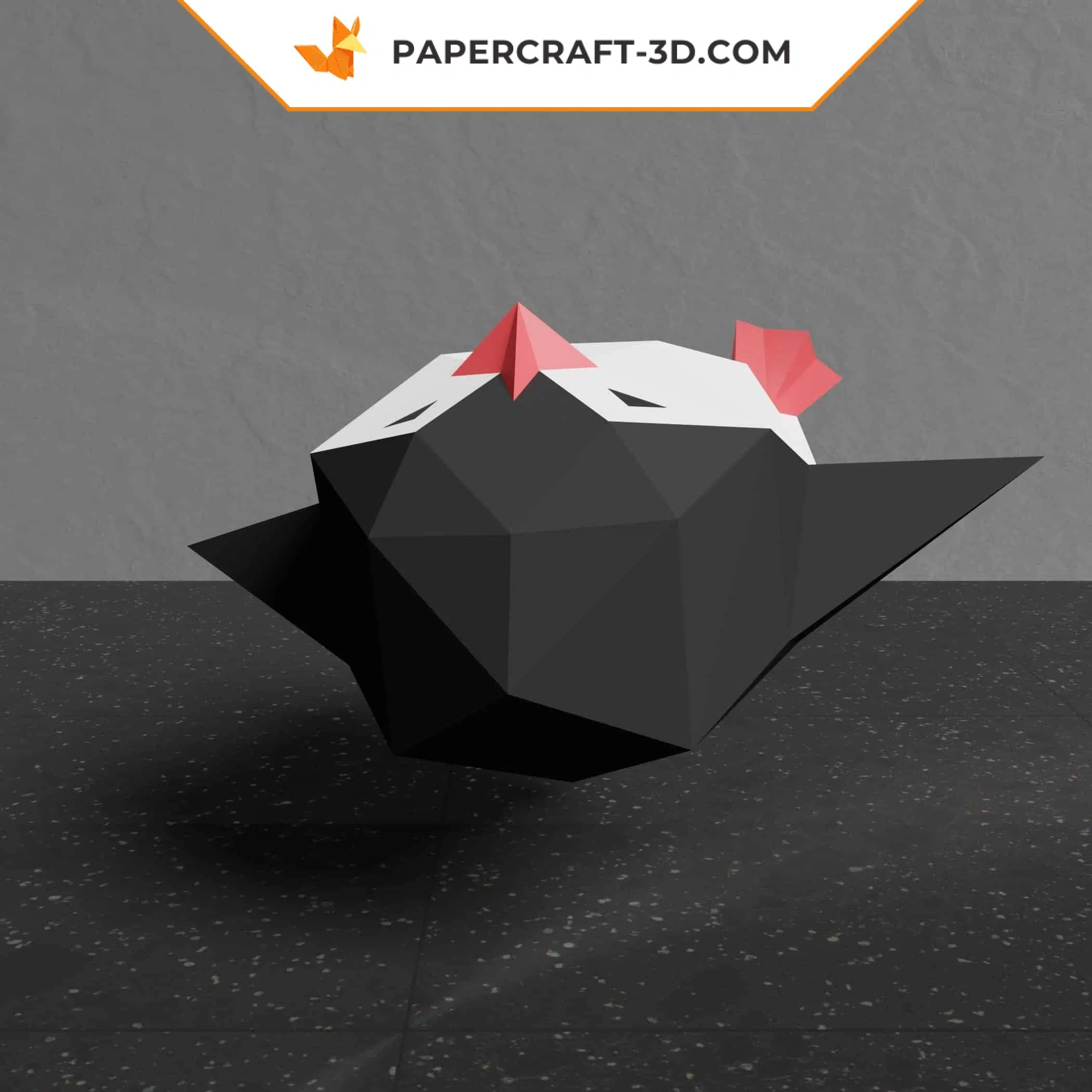 Papercraft modèle de pingouin dansant en origami papier 3D