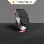 Papercraft de pingouin dansant en origami 3D