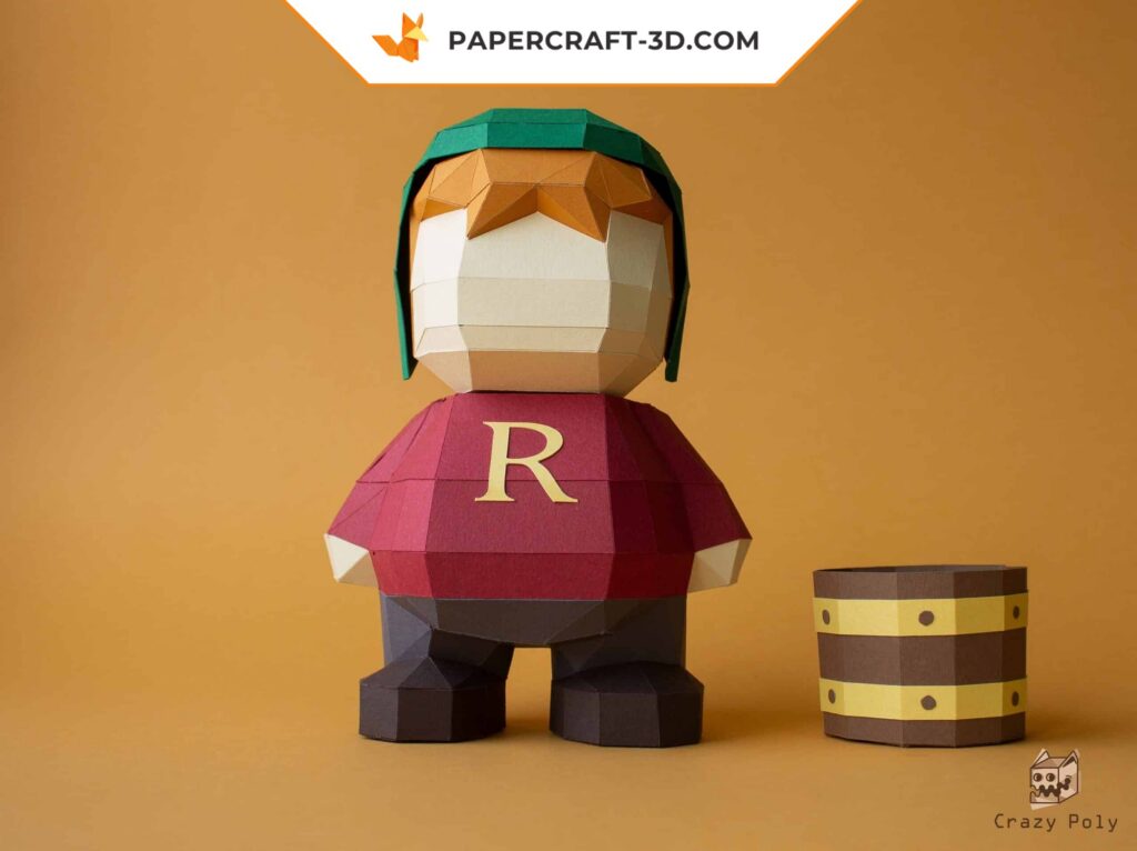 Papercraft Ron de Harry Potter em origami 3D