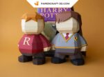 Papercraft Ron de Harry Potter em origami 3D