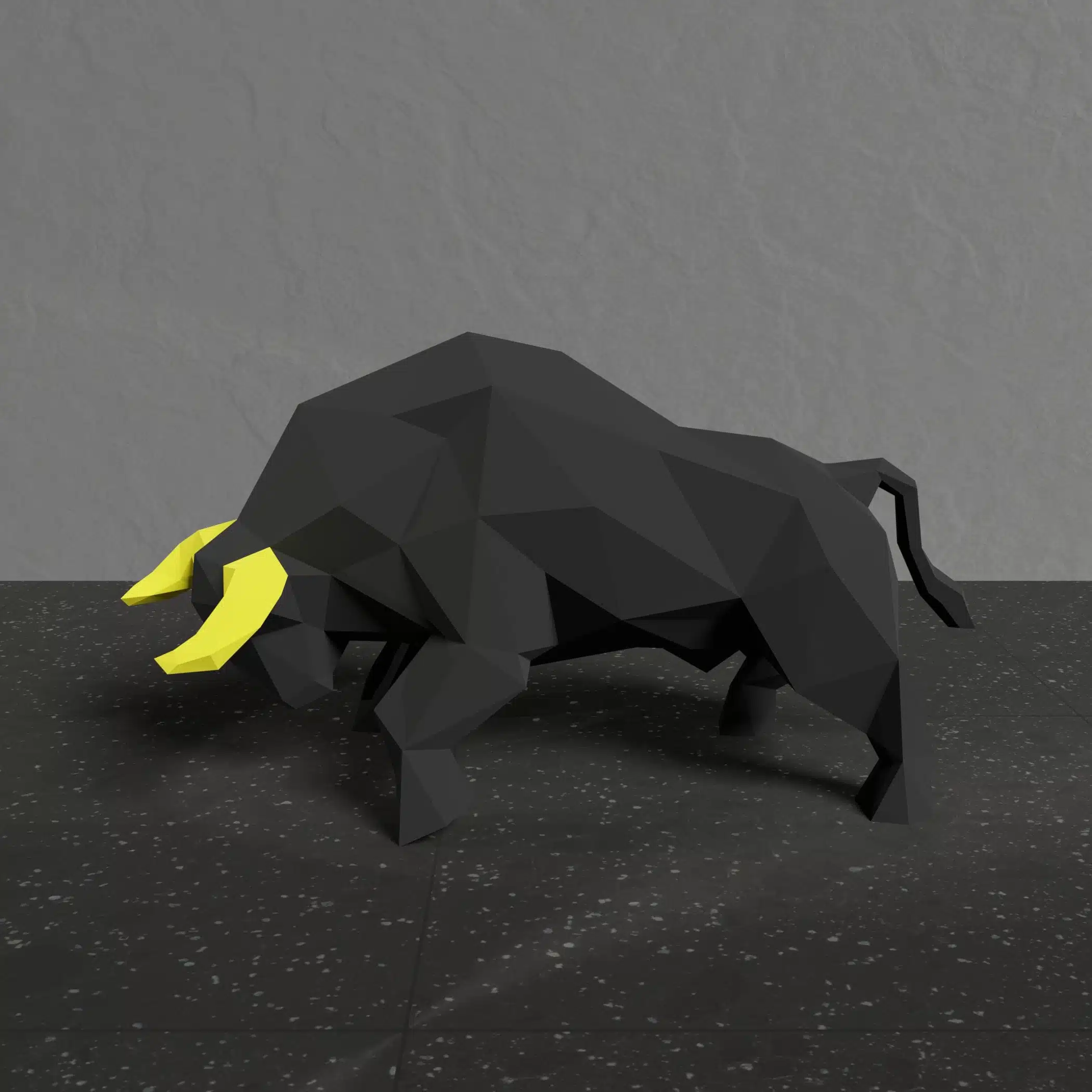 Papercraft lazy cat in 3D origami