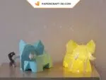 Papercraft di elefante carino in origami 3D
