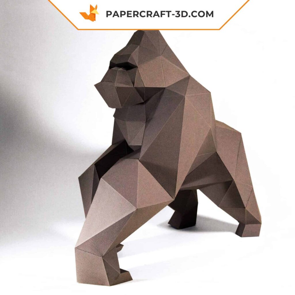 Papercraft de Gorille en origami 3D Papercraft de Gorille en origami 3D