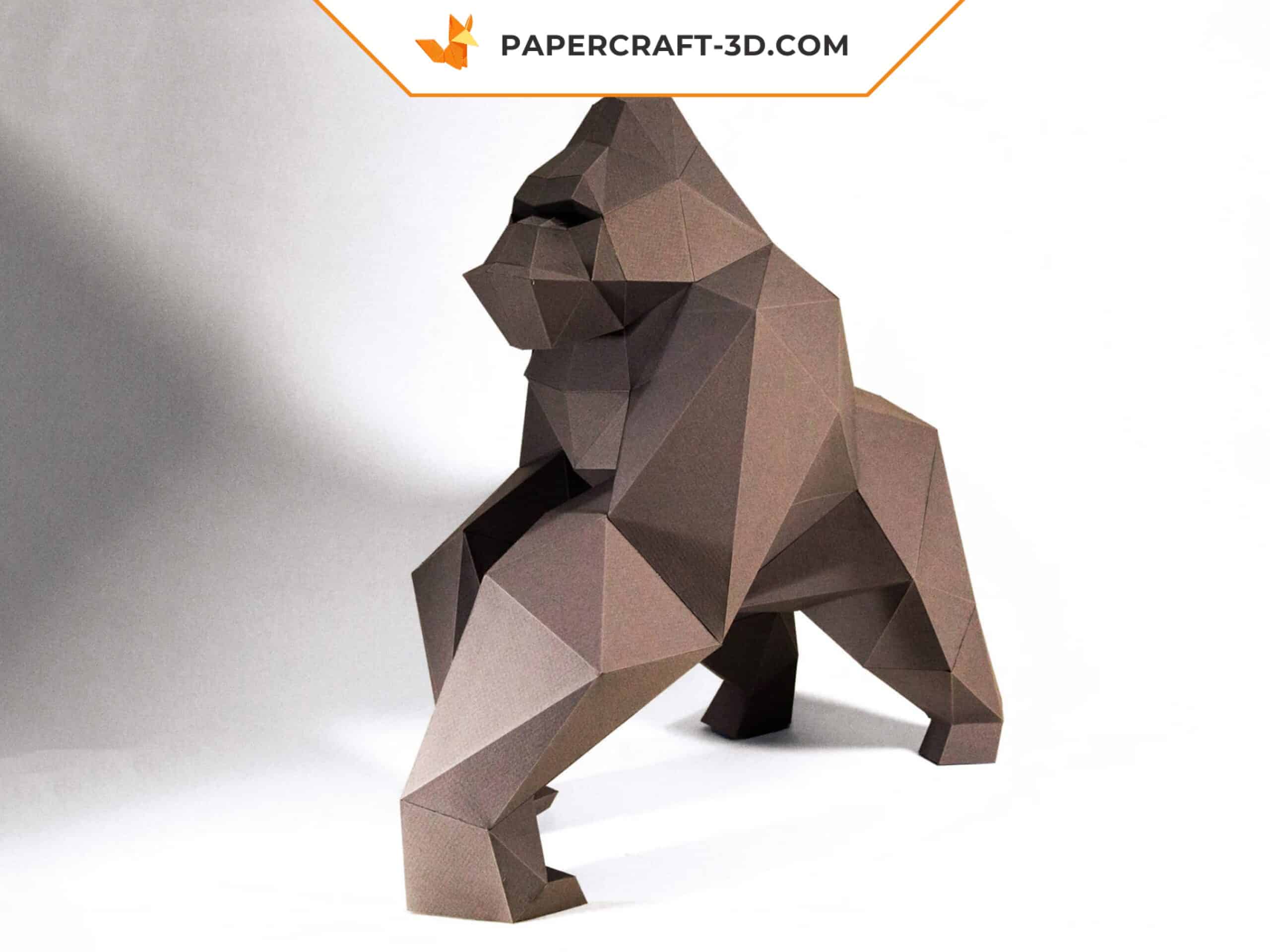 Papercraft of King Kong gorilla in 3D origami Papercraft of King Kong gorilla in 3D origami