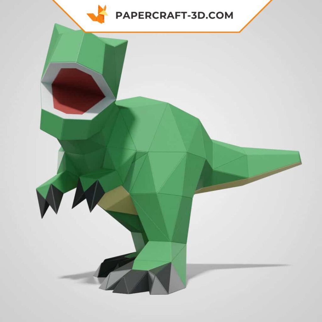 Cute T-Rex 3D Origami Papercraft