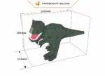 Papercraft modèle T-rex mignon en origami papier 3D, weergave 6