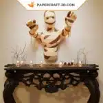 Papercraft mummy in 3D origami