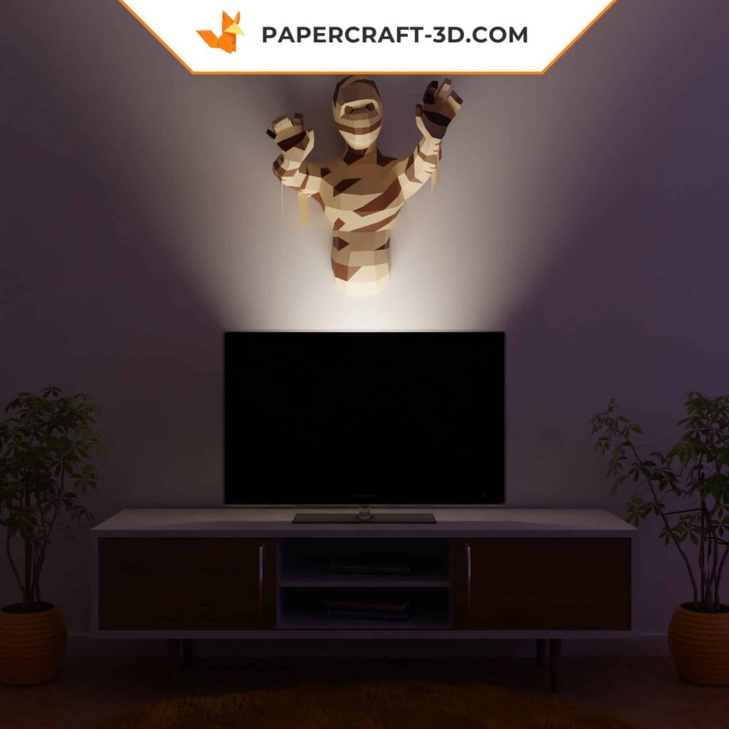 Papercraft momia en origami 3D