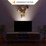 Papercraft mummy in 3D origami