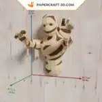 Papercraft mummy in 3D origami
