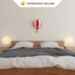 Papercraft de balão de ar quente em origami 3D