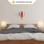 Papercraft Montgolfière origami papier 3D DIY, weergave 2