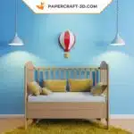 Papercraft Montgolfière origami papier 3D DIY