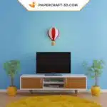 Papercraft Montgolfière origami papier 3D DIY, weergave 4
