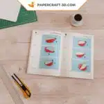 Papercraft Montgolfière origami papier 3D DIY, weergave 6