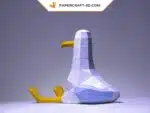 Papercraft Mouette en papier 3D origami - Modèle numérique à télécharger, weergave 3