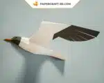 Papercraft de mouette en origami 3D
