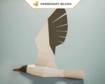 Papercraft de gaivota em origami 3D