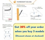 Papercraft de gaivota em origami 3D