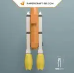Papercraft transbordador espacial Nasa en origami 3D, vista 5