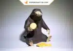 Papercraft de Niffler em origami 3D