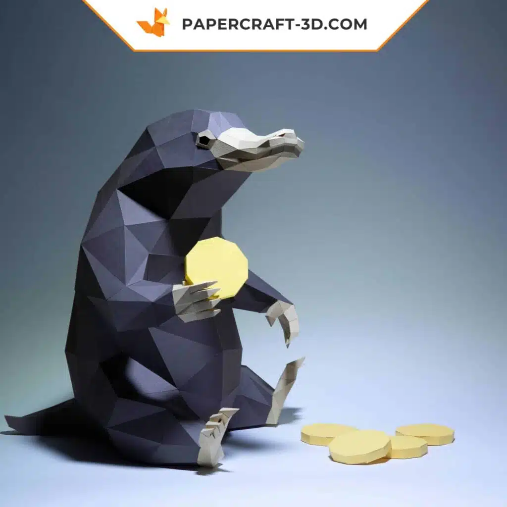 Papercraft of Niffler in 3D origami