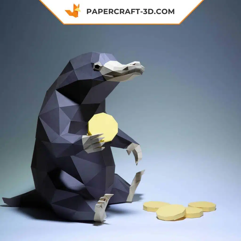 Papercraft-Niffler als 3D-Origami