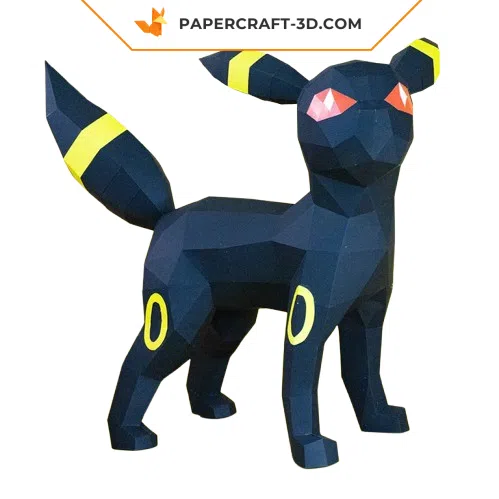 3D Origami Umbreon Pokémon Papercraft