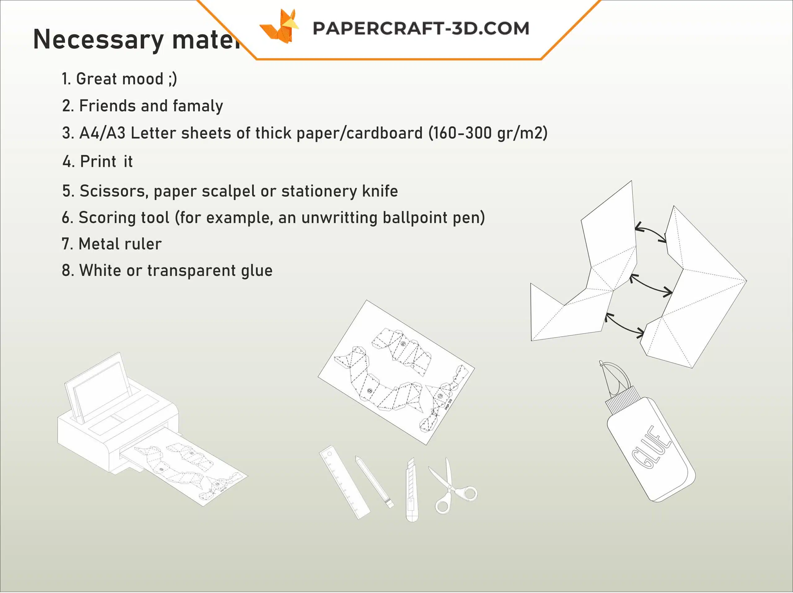 Papercraft Noël Harry en 3D, modèle de bricolage en papier basse poly, weergave 7