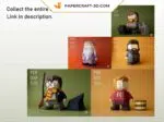 Papercraft Noël Harry en 3D, modèle de bricolage en papier basse poly, weergave 8