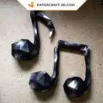 Papercraft Notes de musique en origami papier 3D, weergave 6