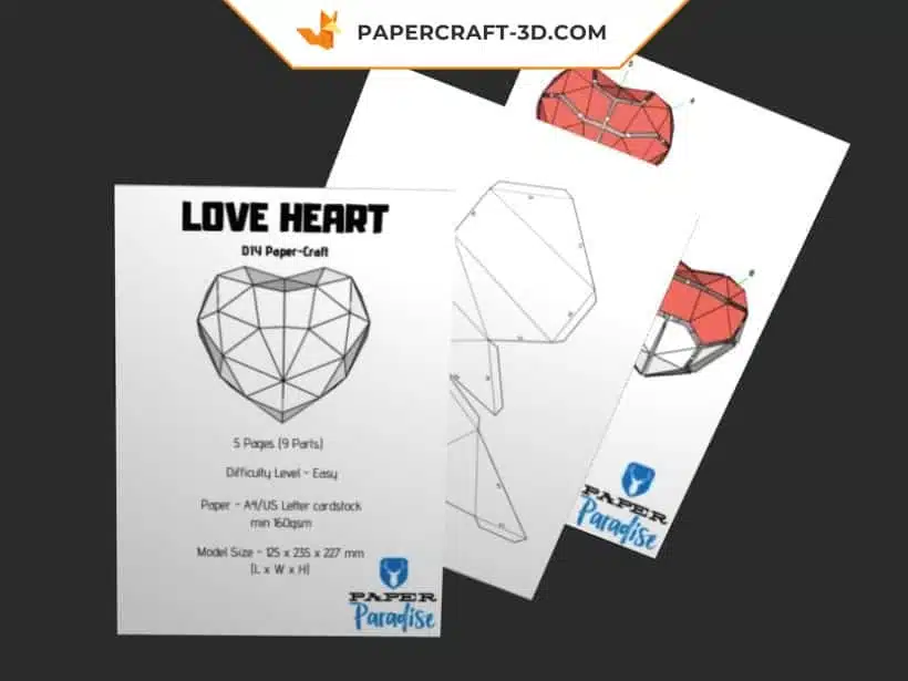 Papercraft Notes de Musique origami papier 3D, weergave 7